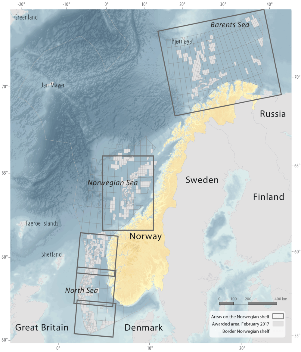 Source: Norwegian Petroleum Directorate Areas on the Norwegian continental shelf