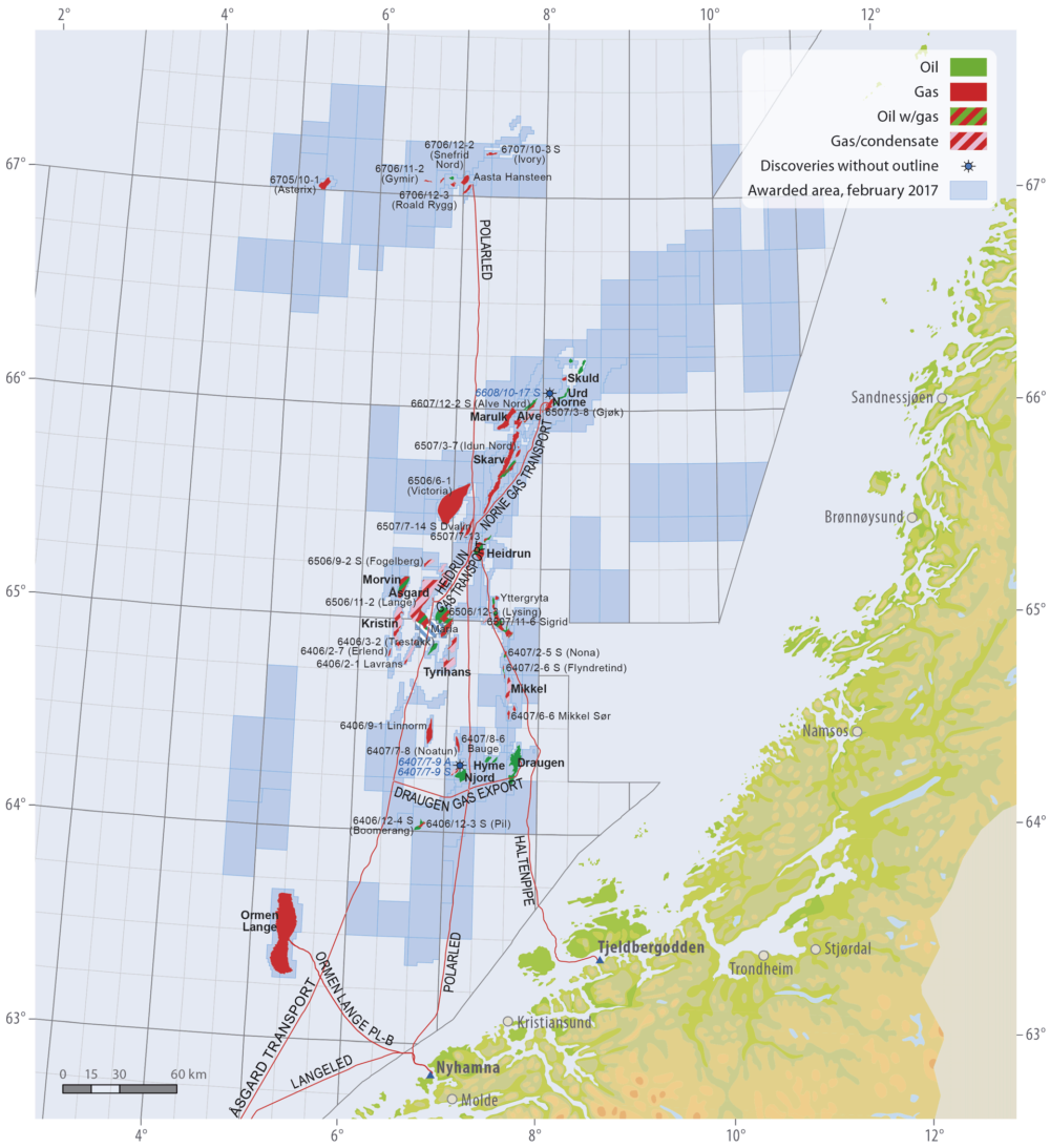 Source: Norwegian Petroleum Directorate Fields and discoveries in the Norwegian Sea