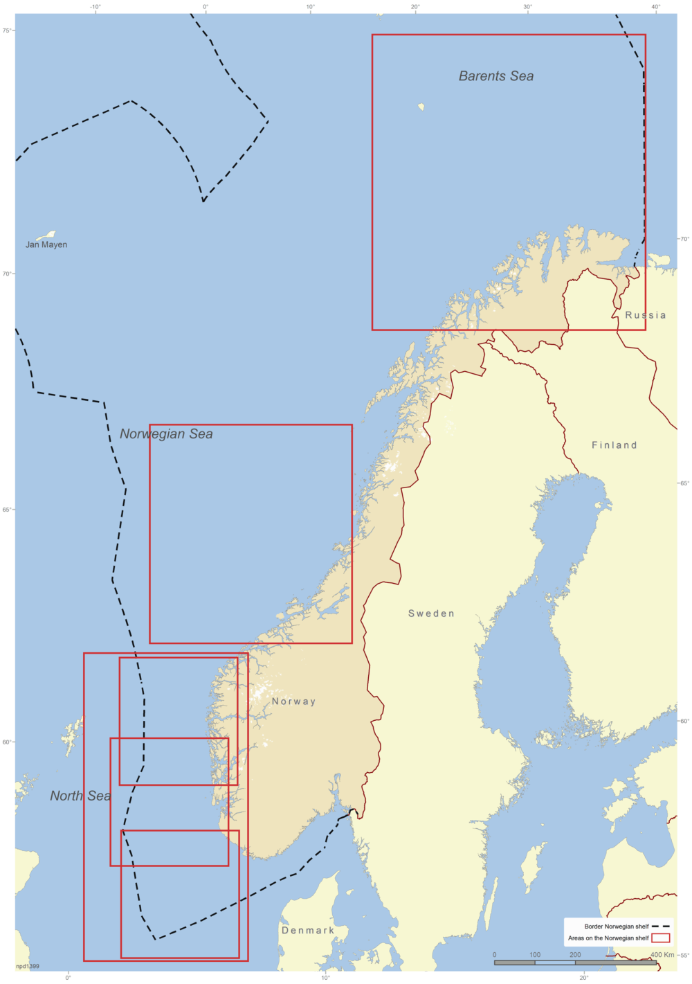 Source: Norwegian Petroleum Directorate Areas on the Norwegian continental shelf