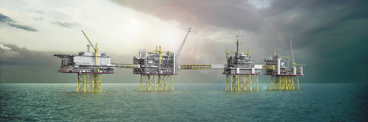 Illustrasjon: Equinor Konseptskisse av Johan Sverdrup-feltet (første fase)