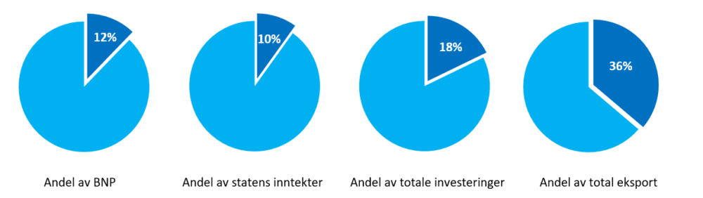 Makroøkonomiske indikatorer 2021, kakediagram.