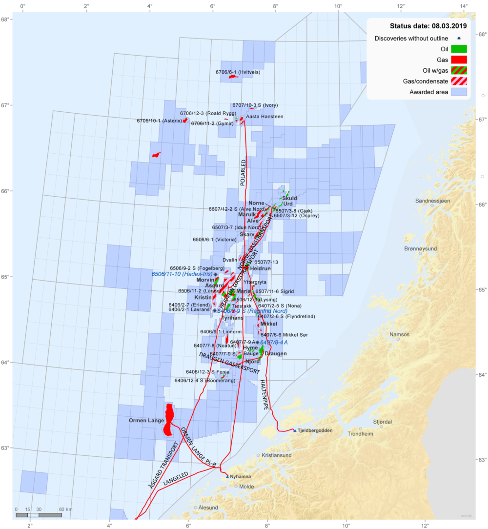 Source: Norwegian Petroleum Directorate Fields and discoveries in the Norwegian Sea