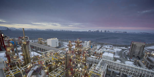 Picture of the LNG plant at Melkøya