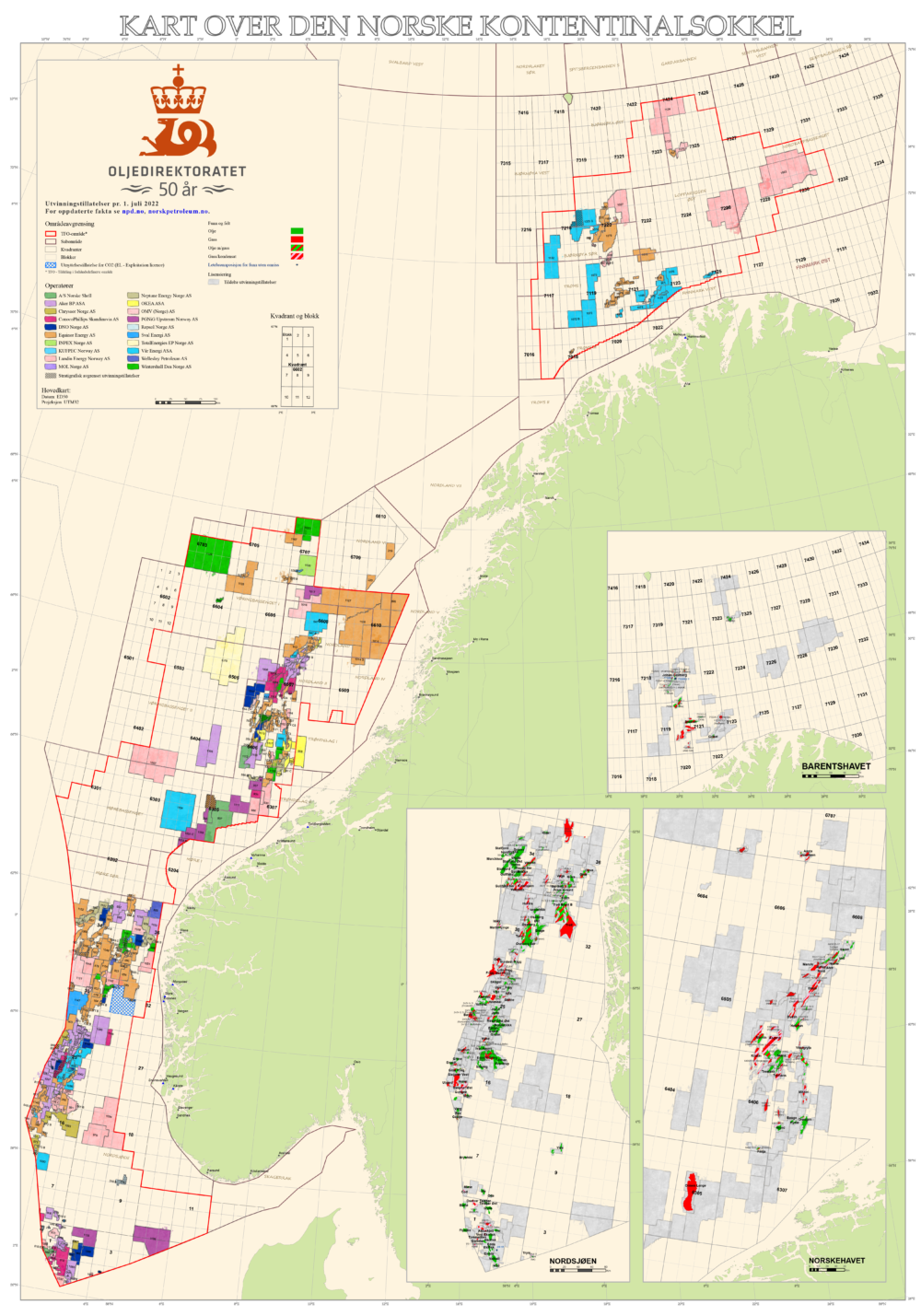 Map of the NCS
